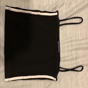 Brandy Melville black & white skylar tank